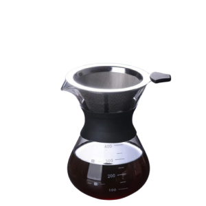 ابريق قهوة شمكس مع مصفاية استنلس 400 مل